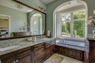 Wide View of a Renovated Bathroom